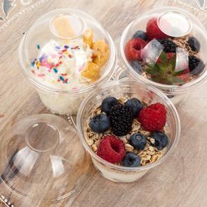 Logo personnalisé bols à <span class=keywords><strong>fruits</strong></span> emballage alimentaire clair rond 12oz 16oz 32oz Deli conteneur avec couvercles - Product Image 5