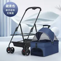 Chariot de transport portable et pliable pour animaux de compagnie, poussette de voyage pour chiens et chats pour usage extérieur, vente en gros