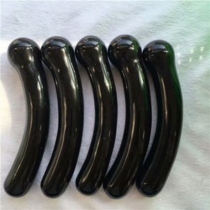 Toptan doğal yoni değnek siyah obsidyen Penis - Product Image 1