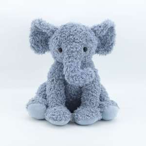 Jouet en peluche pour accompagner le sommeil - Éléphant en peluche bleu gris réconfortant pour les enfants - Product Image 1