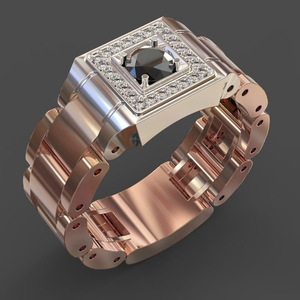 Anello da uomo con pietra blu intarsiata, design elegante, regalo di gioielleria alla moda per matrimoni e tutti i giorni - Product Image 6