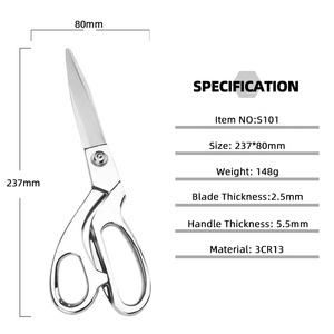 Chất lượng cao vải may mặc sắc nét thép không gỉ mạ dressmaking Cutter cắt tỉa may của thợ may kéo - Product Image 2