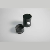 Emballage personnalisé en tube de papier kraft noir pour flacon de parfum avec logo en feuille d'or, boîte cylindrique, vente en gros, directement de l'usine, OEM ODM