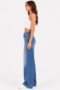 Jeans a Vita Alta e Gamba Larga con Stampa Glitterata, Vestibilità Comoda, Lunghezza Intera, in Cotone Stonewashed, Stile Casual - Product Image 5
