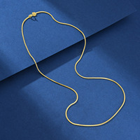 Collier en argent sterling 925 italien, chaîne de type collier ras du cou de 1,0 mm avec chaîne à maillons torsadés de style serpent classique plaquée or, vente en gros