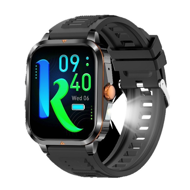Smart Watch for Men Ladies Weather Info Bluetooth Calling Multisports IP67 Dustproof Outdoor Fitness Tracker with LED Flashlight