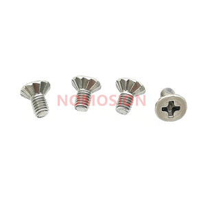 304 Stainless Steel <b>Flat</b> Head Cross Recessed Machine <b>Screw</b> M3x6 Class 8.8 Metric Standard Thread Plain Finish - Product Image 2