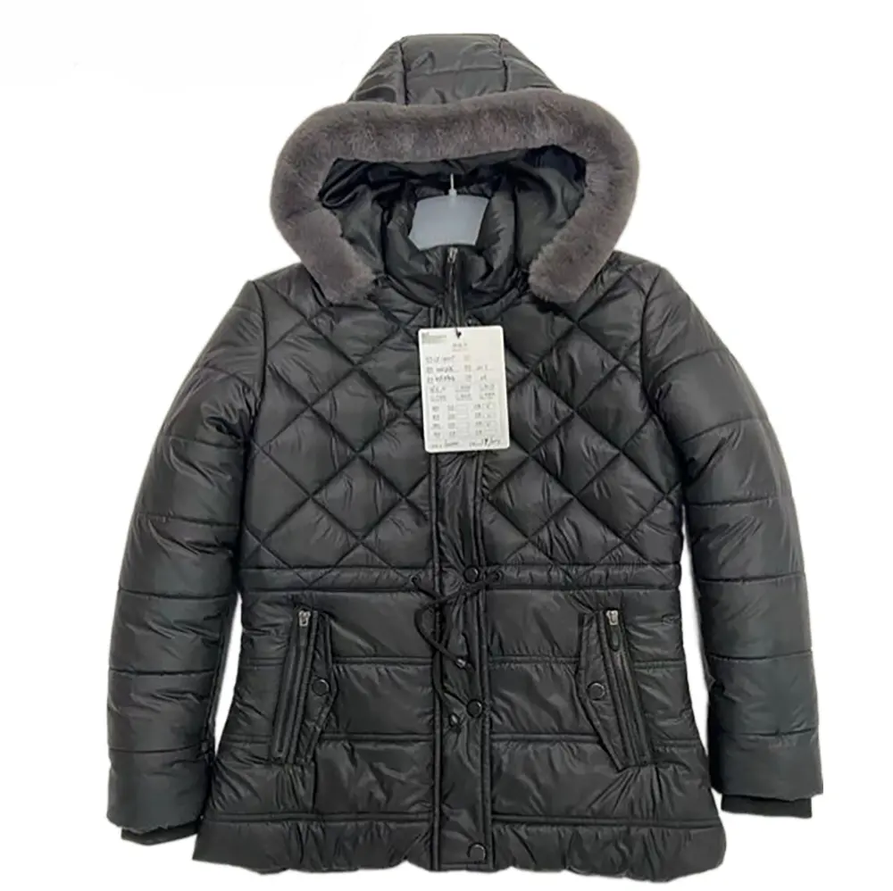Custom 2023 women's winter loose large hair collar white duck down jacket jacket 8801-1