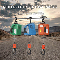 Nouvelle mini palan électrique 220V/110V, outils de levage sans fil, palan à chaîne portable 500KG, palan de traction électrique certifié ISO CE 1