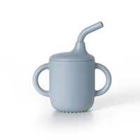 Gobelet à eau pour bébé en silicone en gros, sans BPA, sucette, assiette ronde en silicone, bol, gobelet pour bébé en silicone, ensemble de vaisselle pour bébé