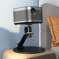 Soporte de Gimbal HEYU PB23 con Rotación de 360°, Ajuste de 90°, Capacidad de Carga de 5 kg, para Escritorio o Mesita de Noche, Compatible con Proyectores XGIMI Jmgo, Color Negro
