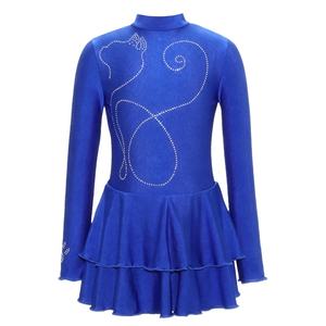 Robe de patinage artistique pour filles de 6 à 14 ans, costume de danse pour spectacles, fêtes, patinage, tenue de scène - Product Image 5