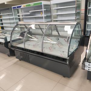 Refrigerador Comercial de Exhibición Abierto para Carne Fresca con Interior de Acero Inoxidable, Puerta Corrediza y Placa Horizontal de Estilo Curvo - Product Image 5