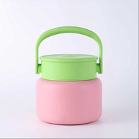 Marmite isotherme portable en acier inoxydable 316, antibactérienne, pour soupes, sans électricité, avec couvercle à poignée