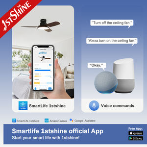 1stshine led ventilateur de plafond nouveau design faible bruit DC moteur réglage de l'heure fonction mémoire fantaisie ventilateur de plafond lumière - Product Image 6