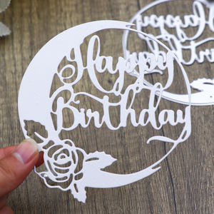 Rose Border Alles Gute zum Geburtstag Metal Cut Die Scrap book Geprägtes Album Craft Template Einladung karte Corner Scrap booking Craft Dies - Product Image 4