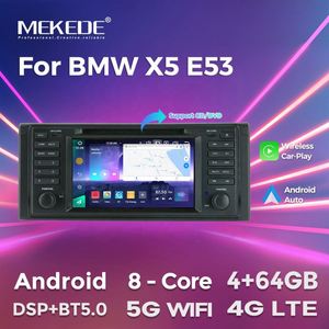 Radio para Auto <span class=keywords><strong>MEKEDE</strong></span> con Android Auto, Reproductor de 7 Pulgadas, Compatible con WiFi, Bluetooth, GPS, Mapas, 4G LTE, Universal para BMW X5 E53 9109 de 7 Pulgadas con CD - Product Image 2
