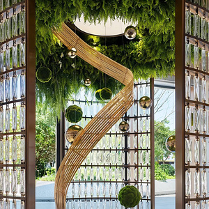 Mori Persian Felce ciondolo verde pianta di simulazione paesaggio per il soffitto decorazione della parete per natale pasqua di capodanno laurea - Product Image 1