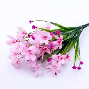 Novo produto 33cm orquídeas toque real flor artificial 7 ramos hortênsia holandesa casa decoração do casamento