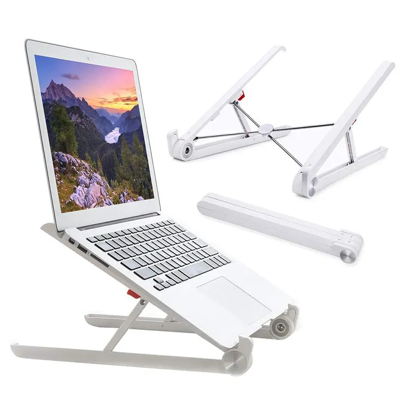 Factory wholesale hotsale Corporate Gifts Portable Folding white lightweight Laptop Stand desk computer Holder cooling pad