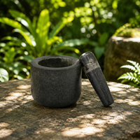 Offre Spéciale : Mortier et pilon en pierre pour herbes et ail – Ustensiles de cuisine