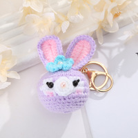 Porte-clés poupée en laine crochetée style dessin animé, pendentif mignon pour sac et vêtements, boucle de suspension, décoration de voiture, accessoires en gros 31cm-50cm