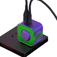 Adaptor Charger Spinning Top 30W QC3.0 Dual Port 1 Type C 1 USB A Fidget Gyro untuk Perjalanan Meja Kerja OEM Custom