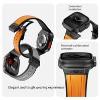 Bracelet de montre en silicone élastique bicolore FORWELLENY pour Apple S12 S11 10 49mm Iwatch Ultra, bracelet étanche
