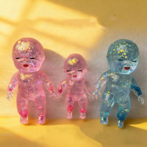 Poupées scintillantes Natasha, colorées, transparentes, en maltose, écologiques, jouets sensoriels en TPR unisexe, en silicone, pour enfants et adultes, anti-stress - Product Image 5