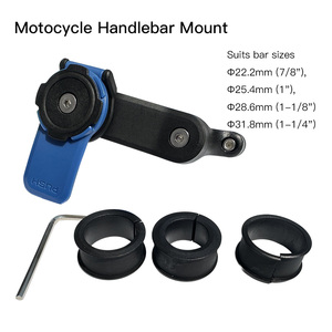 Support de téléphone universel pour guidon de vélo et moto avec amortisseur de vibrations V2, clip ceinture à 1 <span class=keywords><strong>boule</strong></span> et brassard autobloquant - Product Image 3
