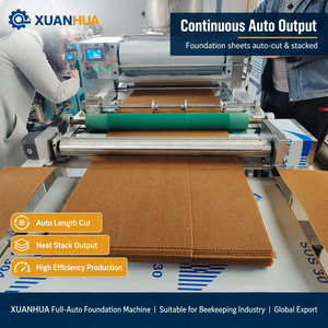 XUANHUA Nouvelle machine automatique de fabrication de feuilles de <span class=keywords><strong>cire</strong></span> <span class=keywords><strong>d</strong></span>'<span class=keywords><strong>abeille</strong></span> 220V PLC Écran tactile HMI Tailles de cellules 4.9-5.4mm <span class=keywords><strong>D</strong></span>écoupe automatique en longueur 304 - Product Image 6