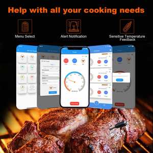 Termómetro de Carne Inteligente Bluetooth de Largo Alcance, Termómetro Digital Inalámbrico para Cocina y Barbacoa - Product Image 4