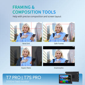 FEELWORLD T7 PRO Export 7 pouces caméra moniteur de terrain boîtier en aluminium 2000NIT haute luminosité 4K HDMI moniteur <span class=keywords><strong>pour</strong></span> DSLR - Product Image 4