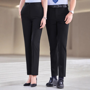 Men's And Women's Business Formal Slim Fit Dress Pants Straight Leg Wrinkle Free Workwear - Product Image 2