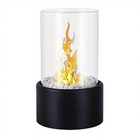 Cheminée de table extérieure moderne - Mini foyer résistant aux intempéries avec combustible à l'éthanol pour le chauffage de la terrasse, du jardin et du patio