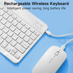 Cho ipad Bluetooth <span class=keywords><strong>Mini</strong></span> Bàn phím cho Android IOS cửa sổ Bàn phím không dây cho Samsung Apple Xiaomi máy tính bảng bàn phím và chuột - Product Image 3