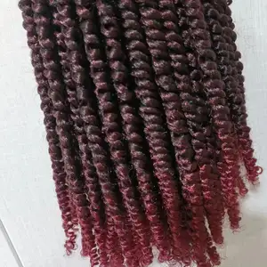 Muestra gratis nuevos estilos de extensión de trenzado Pre largo corto Micro ondulado que cabello usar para el cabello de ganchillo Natural Passion Twist