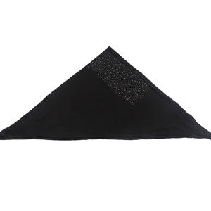 Nuevo Color sólido Triangular musulmán mujeres Hijab venta al por mayor Jersey Color liso con diamantes de imitación vestidos musulmanes Abaya e Hijab - Product Image 4