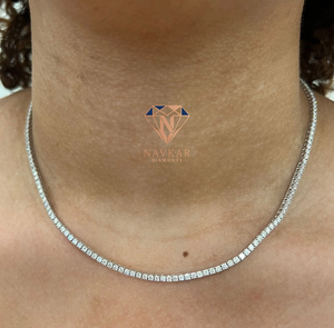 Collar de cadena de moissanita de diseñador de la mejor calidad, joyería elegante para bodas y celebraciones, disponible para la venta - Product Image 3