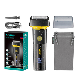 เครื่องโกนหนวดไฟฟ้า VGR V-382 IPX6 แบบฟอยล์ สำหรับมืออาชีพ เครื่องตัดแต่งขนบนใบหน้าไร้สาย สำหรับผู้ชาย ชุดอุปกรณ์ตกแต่งหนวดเครา - Product Image 2