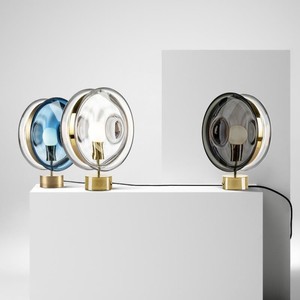 Lámpara de mesa de cristal artístico E27 con interruptor LED, accesorio de iluminación decorativo para dormitorio y estudio - Product Image 2