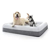 Üretici Roll-up rahat su geçirmez rahat ortopedik hafızalı köpük katlanabilir hasır büyük köpek yatağı satılık