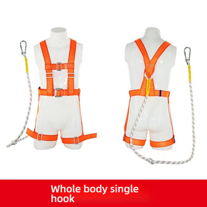 Chicote de segurança de 5 pontos de corpo inteiro para trabalho aéreo-poliéster de alta resistência, resistência à tração 25kN, GB 6095-2021/CE Certified - Product Image 3
