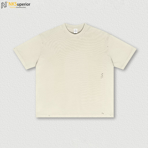 Style rétro hommes 2025 été lourd lavé et usé coupe col à manches courtes t-shirt avec marche arrière voiture <span class=keywords><strong>Pri</strong></span> - Product Image 1