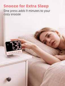 Relojes Despertadores Digitales para Dormitorios: Números Grandes y Nítidos, <span class=keywords><strong>5</strong></span> Niveles de Brillo Ajustables - Fáciles de Leer <span class=keywords><strong>a</strong></span> lo Largo de la Habitación - <span class=keywords><strong>5</strong></span> Sonidos de Alarma - Product Image 6