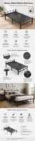 Lit pliant moderne en fer durable pour appartement et chambre à coucher