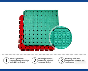 Revêtement de sol suspendu en polypropylène PP épais, antidérapant, résistant aux intempéries, modulaire, pour terrains de sport extérieurs, adapté au basketball - Product Image 5
