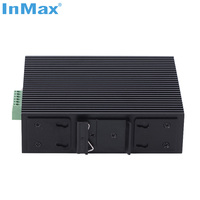 Commutateur PoE industriel intelligent InMax double mode SFP sur rail DIN, durci, avec cage, couche 2, pour réseau Ethernet