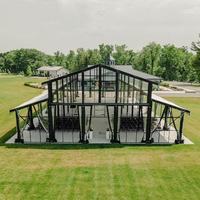 Tente de réception de luxe pour 500 personnes, grande tente d'atrium transparente en aluminium et PVC pour événements commerciaux, mariages et autres occasions en extérieur