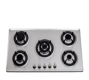 Kitchenware 5 burner gas cooker built in gas hob with safety device wholesaler Chant valve